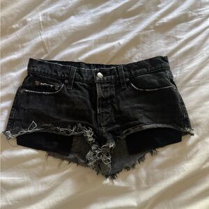 Ksubi Black Distressed Denim Shorts